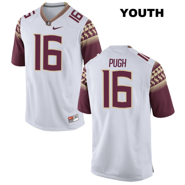 Youth NCAA Nike Florida State Seminoles #16 Jacob Pugh College White Stitched Authentic Football Jersey CTY5469RI